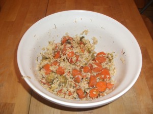 Rice and Vegetables for the Dogs