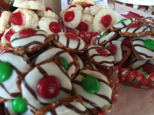 Cherry Thumbprint cookies and Chocolate Pretzel Buttons